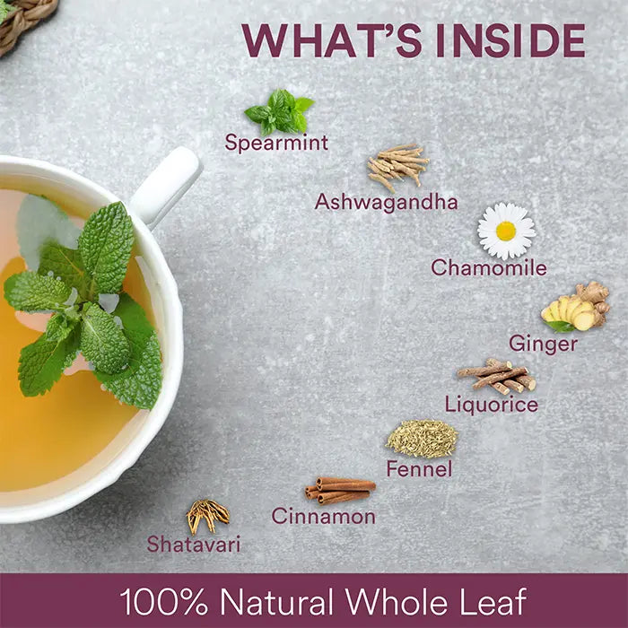 The Tea Ark Tea for Her, Spearmint Tea with Shatavari & Fennel, Herbal Tea