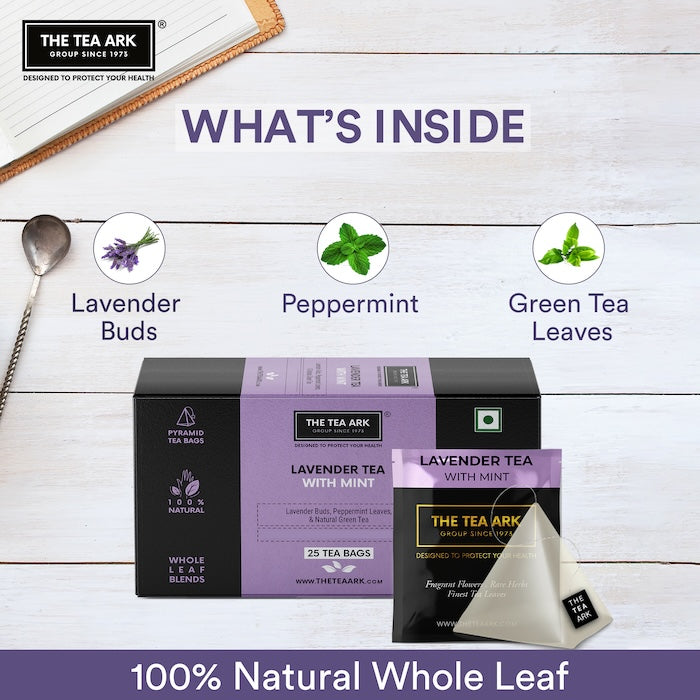 The Tea Ark Lavender Peppermint Green Tea, Bedtime Tea