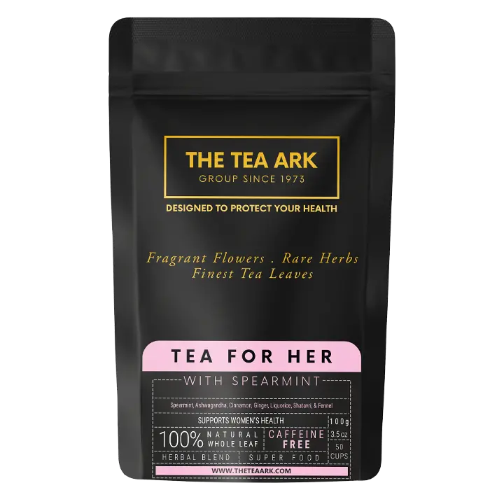 The Tea Ark Tea for Her, Spearmint Tea with Shatavari & Fennel, Herbal Tea