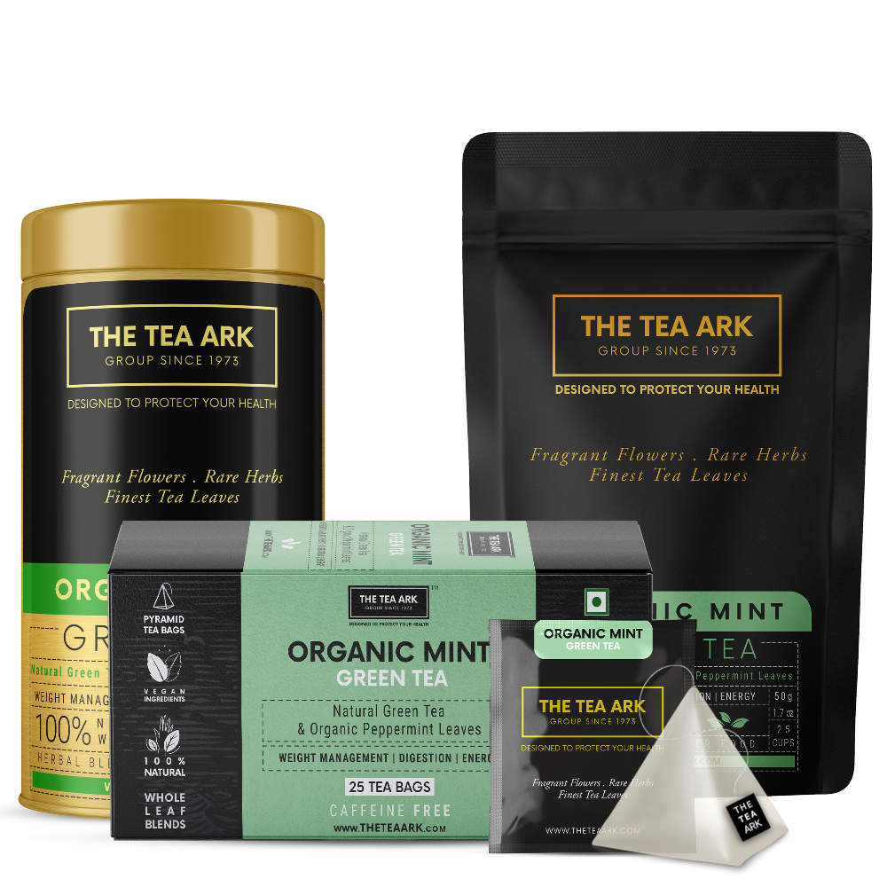 The Tea Ark Mint Green Tea for Weight Management, Digestion Support, Energy Booster