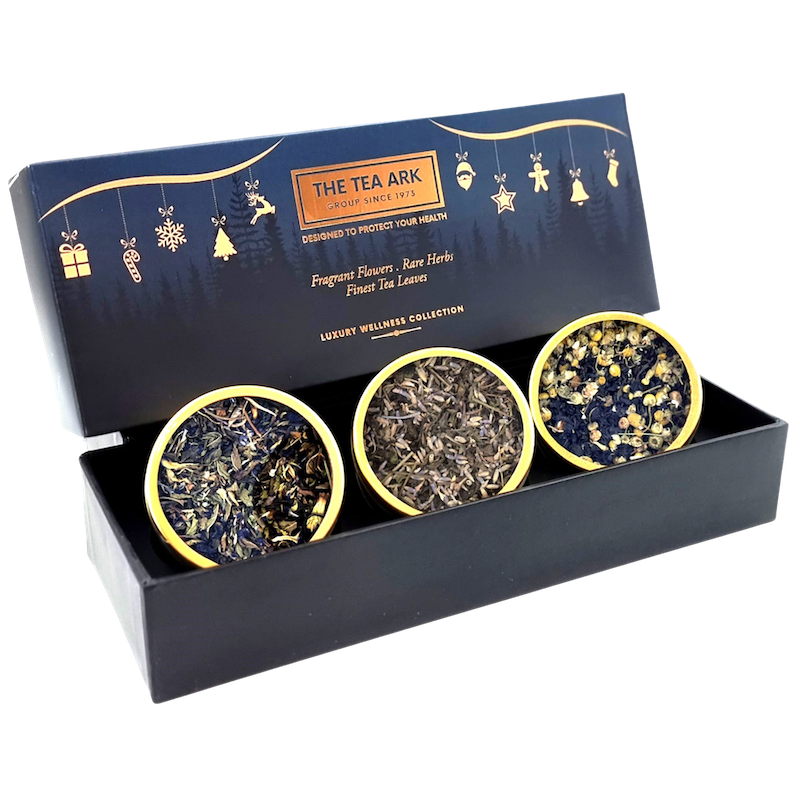 The Tea Ark Privilege Floral Bliss Tea Gift Box with 3 Different Types of Assorted Tea Flavours
