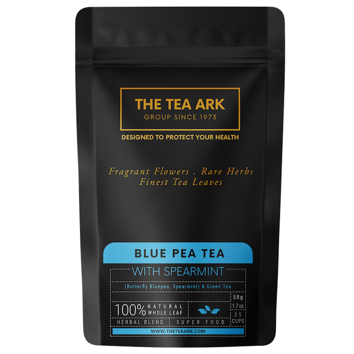 The Tea Ark Blue Pea Tea, Spearmint, Green Tea