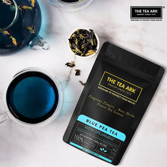 The Tea Ark Blue Pea Tea, Spearmint, Green Tea