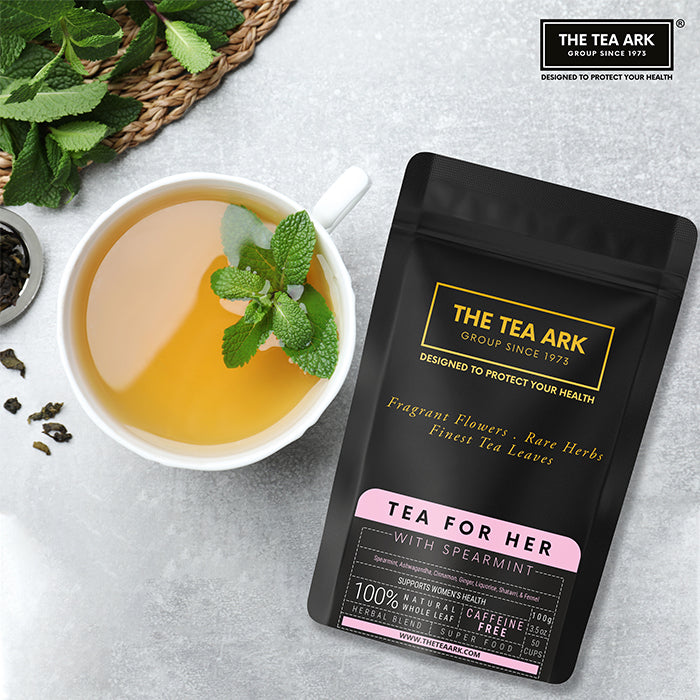 The Tea Ark Tea for Her, Spearmint Tea with Shatavari & Fennel, Herbal Tea