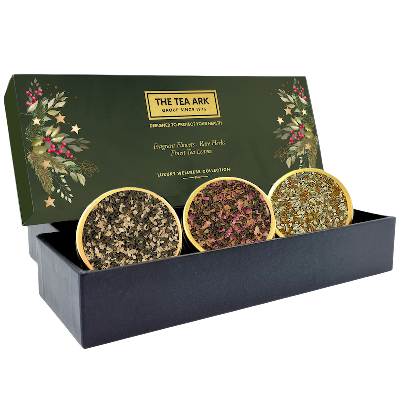 The Tea Ark Wellness First Tea Gift Box with 3 Different Types of Assorted Tea Flavours