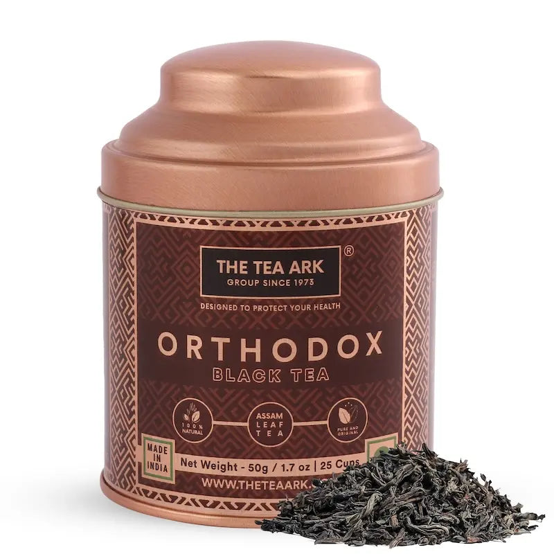 The Tea Ark Delight Gift Box with Orthodox Black Tea & High Grown Long Leaf Green Tea (2 x 50g) Tins