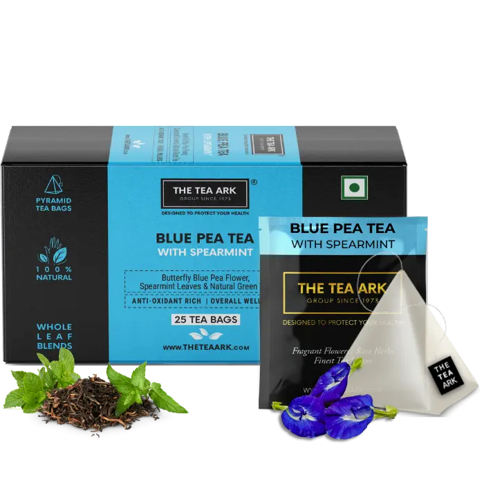 The Tea Ark Blue Pea Tea, Spearmint, Green Tea