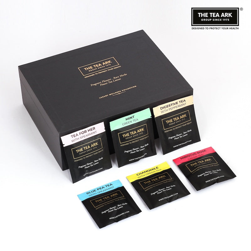 The Tea Ark Signature Select Assorted Tea Bags Gift Box, 6 Flavours, 36 Pyramid Tea Bags