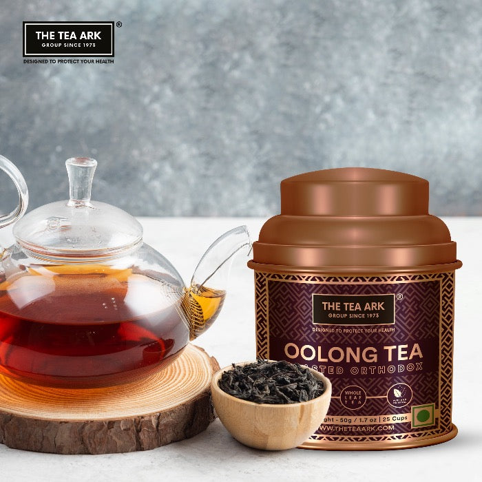 The Tea Ark Oolong Tea Leaves, Roasted Orthodox Herbal Tea for Overall Wellbeing, 50g