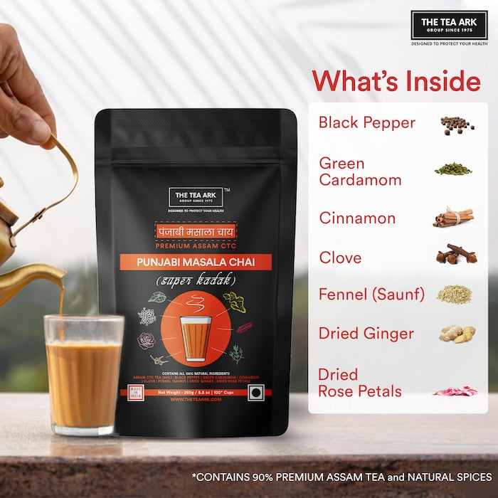 The Tea Ark Punjabi Masala Chai, Super Kadak with Premium Assam CTC