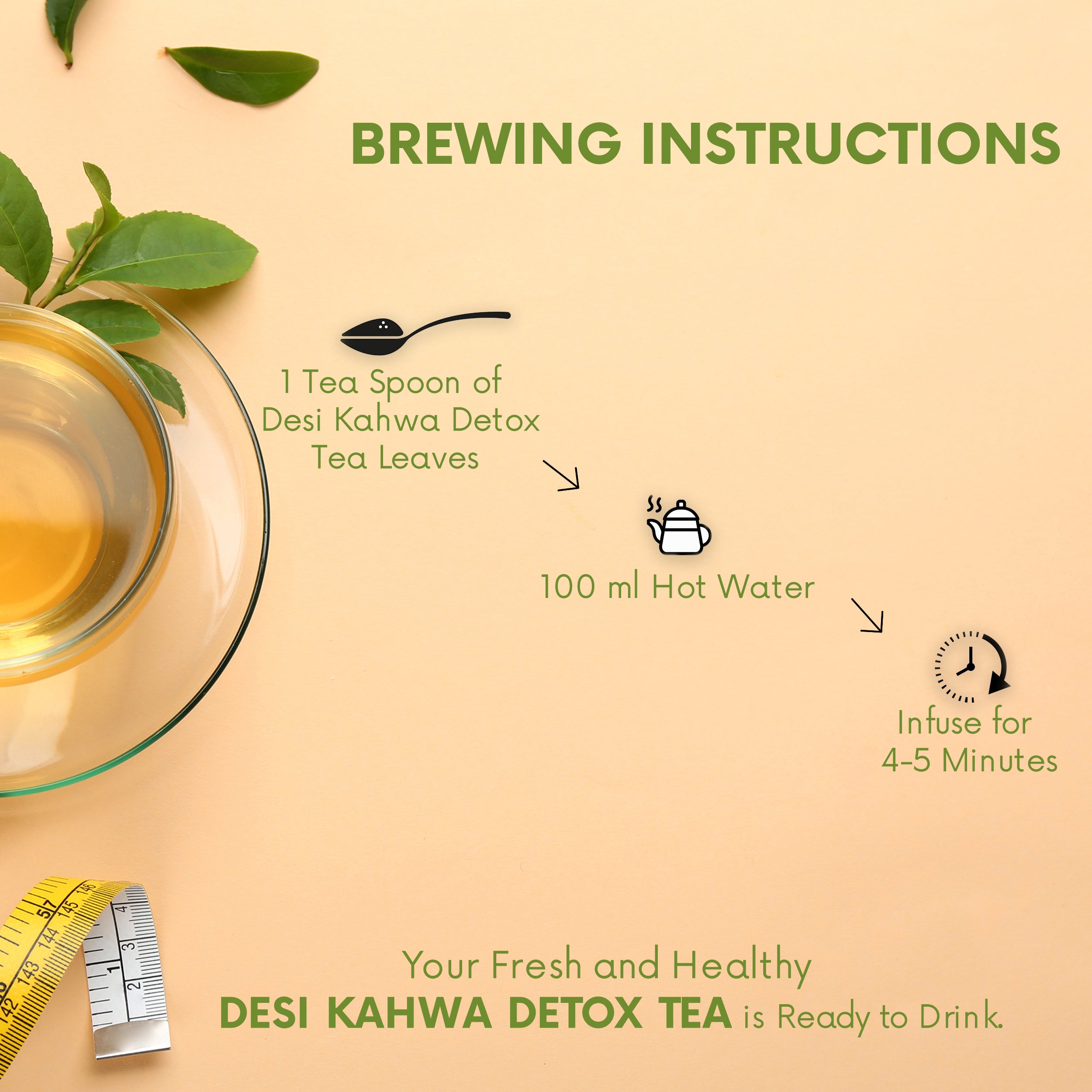 The Tea Ark Desi Kahwa with Green Tea & Herbs (50 Cups), 100g