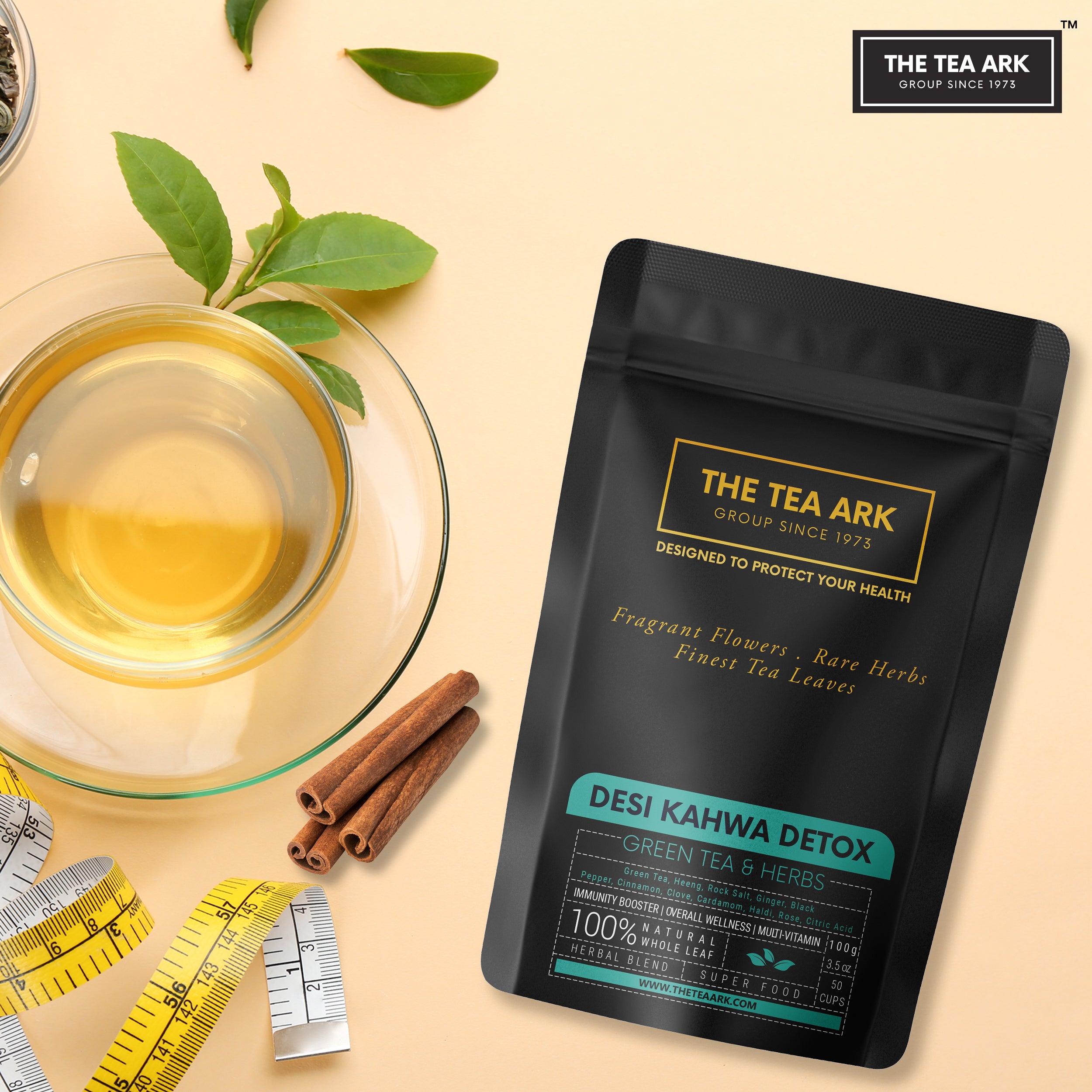 The Tea Ark Desi Kahwa with Green Tea & Herbs (50 Cups), 100g